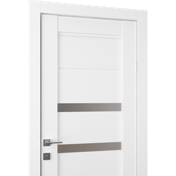 RITA VETRO BIANCO NOBLE SWING BELLDINNI MODERN INTERIOR DOOR - 2