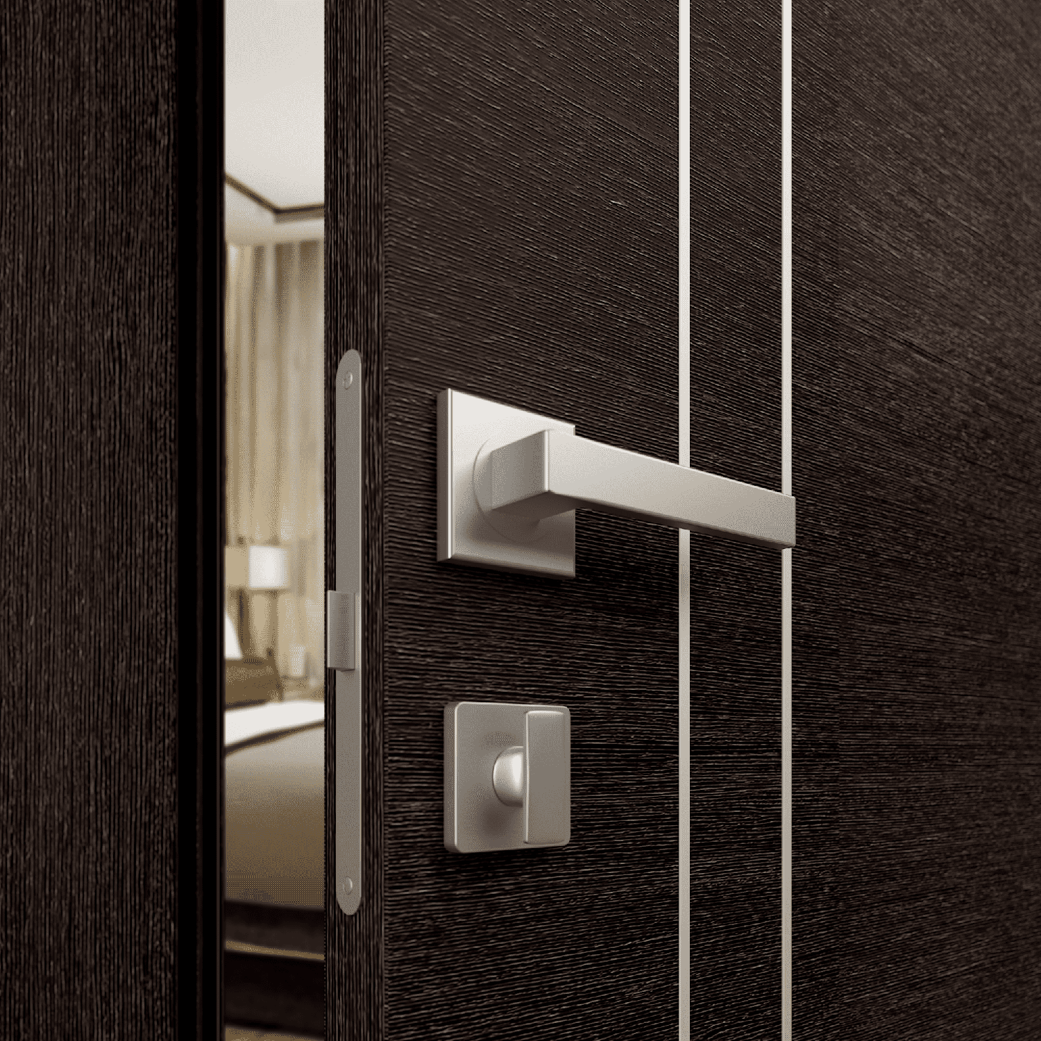 AVANTI 2V BLACK APRICOT SWING BELLDINNI MODERN INTERIOR DOOR - 5