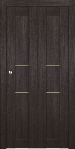 AVON 07 2H GOLD VERALINGA OAK BI-FOLD BELLDINNI MODERN INTERIOR DOOR - 1
