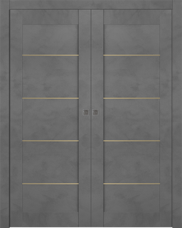 AVON 07 4H GOLD DARK URBAN DOUBLE POCKET BELLDINNI MODERN INTERIOR DOOR - 1