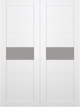 EDNA VETRO SNOW WHITE DOUBLE BARN BELLDINNI MODERN INTERIOR DOOR - 2