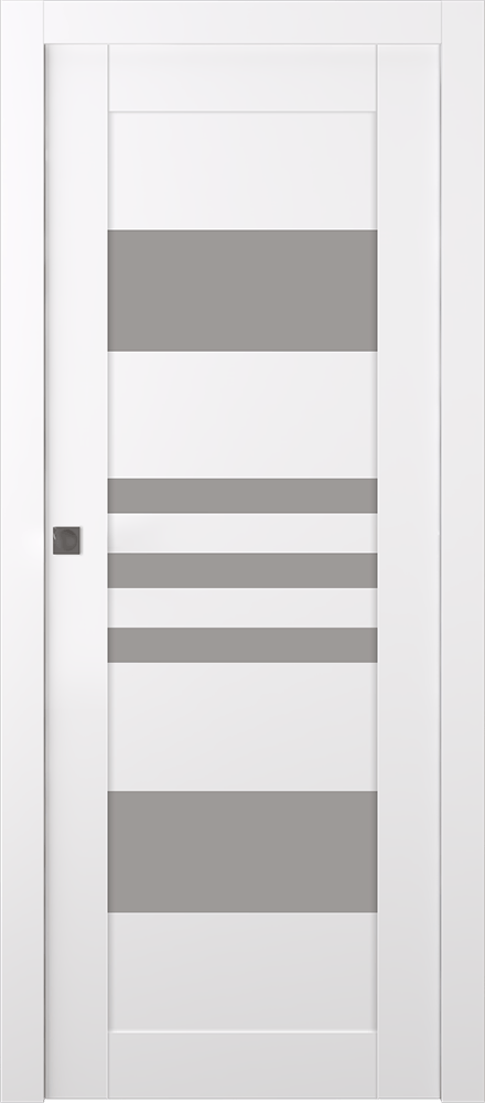 LETI VETRO SNOW WHITE POCKET BELLDINNI MODERN INTERIOR DOOR - 1