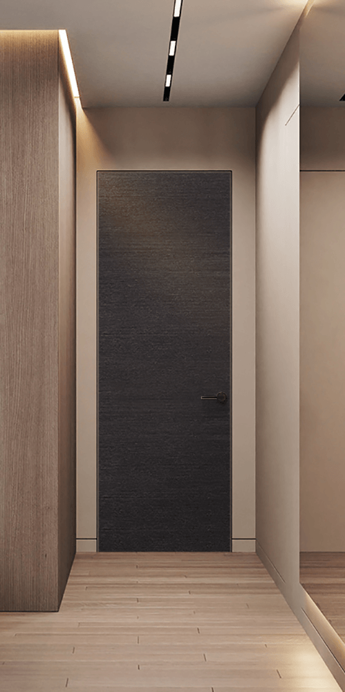 AVANTI BLACK APRICOT INVISIBLE METAL FRAME BELLDINNI MODERN INTERIOR DOOR - 2