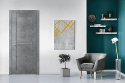 AVON 07 1H DARK URBAN DOUBLE INVISIBLE METAL FRAME BELLDINNI MODERN INTERIOR DOOR - 2