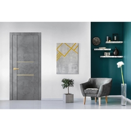 AVON 01 2H GOLD DARK URBAN SWING BELLDINNI MODERN INTERIOR DOOR - 2