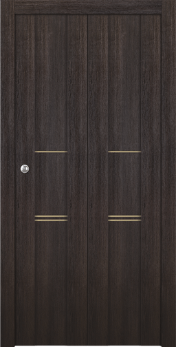 AVON 01 3H GOLD VERALINGA OAK BI-FOLD BELLDINNI MODERN INTERIOR DOOR - 1