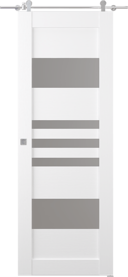 LETI VETRO BIANCO NOBLE BARN BELLDINNI MODERN INTERIOR DOOR - 1