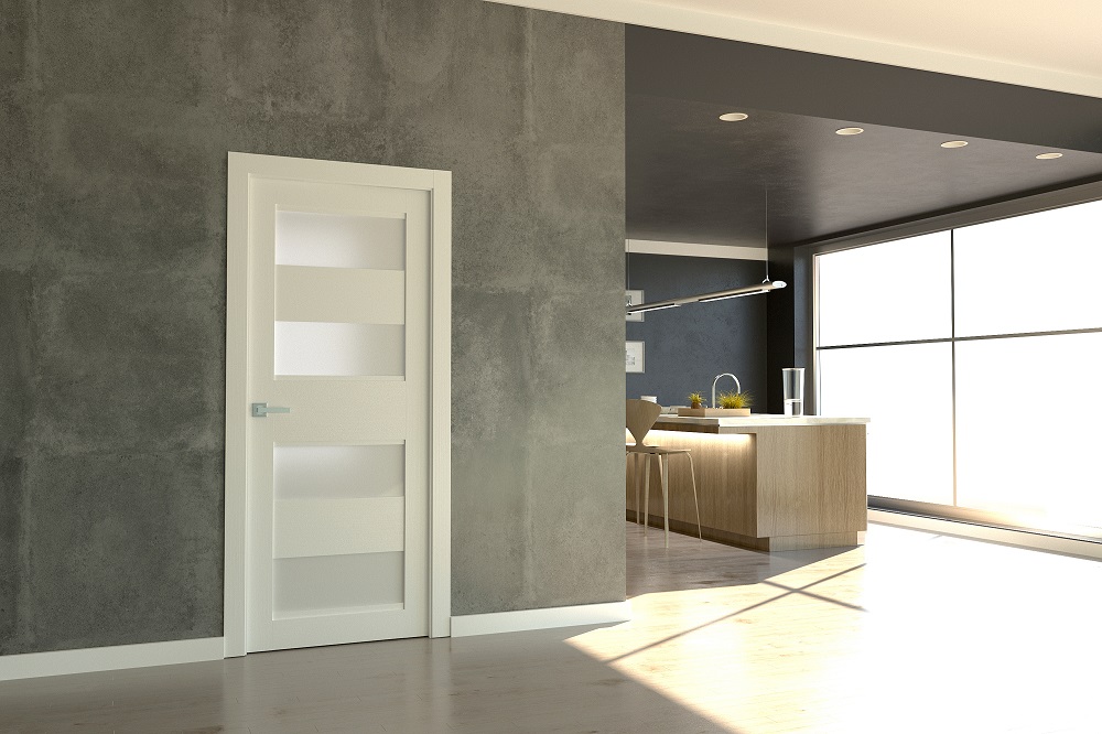 DELLA VETRO BIANCO NOBLE SWING BELLDINNI MODERN INTERIOR DOOR - 2