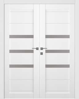 DORA VETRO BIANCO NOBLE DOUBLE BELLDINNI MODERN INTERIOR DOOR - 1