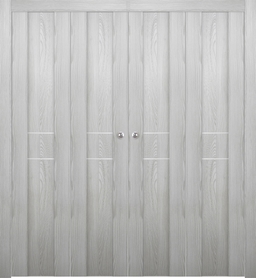 AVON 01 2HN RIBEIRA ASH DOUBLE BI-FOLD BELLDINNI MODERN INTERIOR DOOR - 1