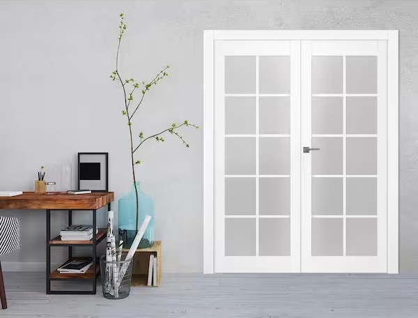 PALLADIO 10 LITE VETRO BIANCO NOBLE DOUBLE BELLDINNI MODERN INTERIOR DOOR - 3