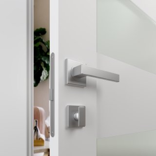 VITA VETRO SNOW WHITE DOUBLE INVISIBLE METAL FRAME BELLDINNI MODERN INTERIOR DOOR - 3