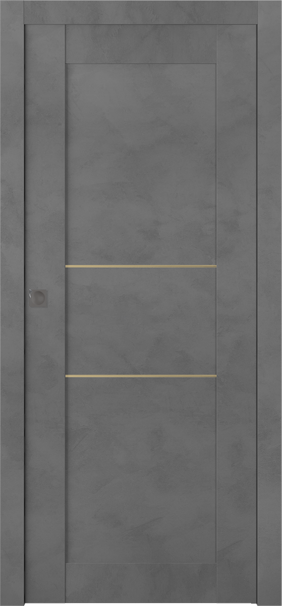 AVON 07 2H GOLD DARK URBAN POCKET BELLDINNI MODERN INTERIOR DOOR - 1