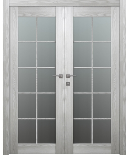 AVON 10 LITE VETRO RIBEIRA ASH DOUBLE BELLDINNI MODERN INTERIOR DOOR - 1