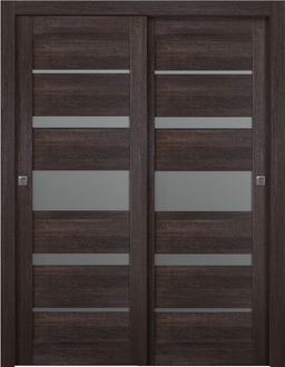 AVON 07-03 VETRO VERALINGA OAK BYPASS BELLDINNI MODERN INTERIOR DOOR - 1