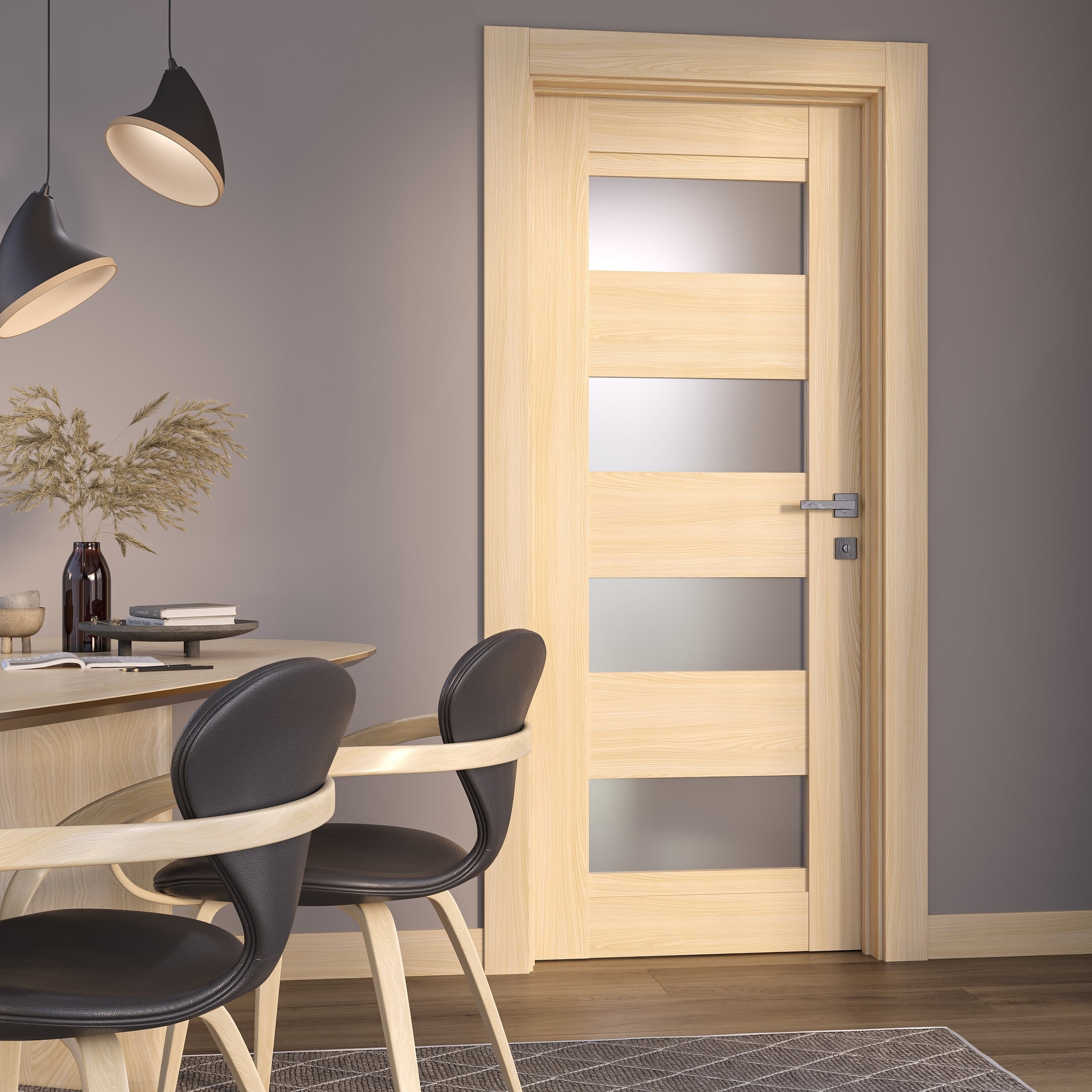 AVON 07-08 VETRO LOIRE ASH SWING DOORS BELLDINNI MODERN INTERIOR DOOR - 2