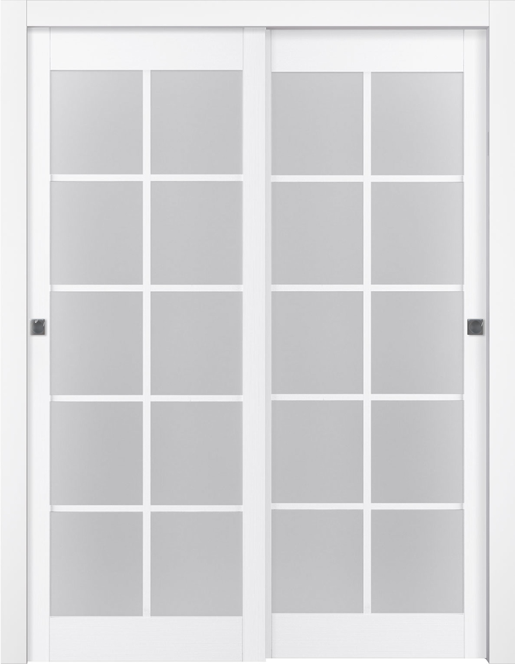 PALLADIO 10 LITE VETRO BIANCO NOBLE BYPASS BELLDINNI MODERN INTERIOR DOOR - 5