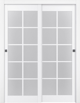 PALLADIO 10 LITE VETRO BIANCO NOBLE BYPASS BELLDINNI MODERN INTERIOR DOOR - 5