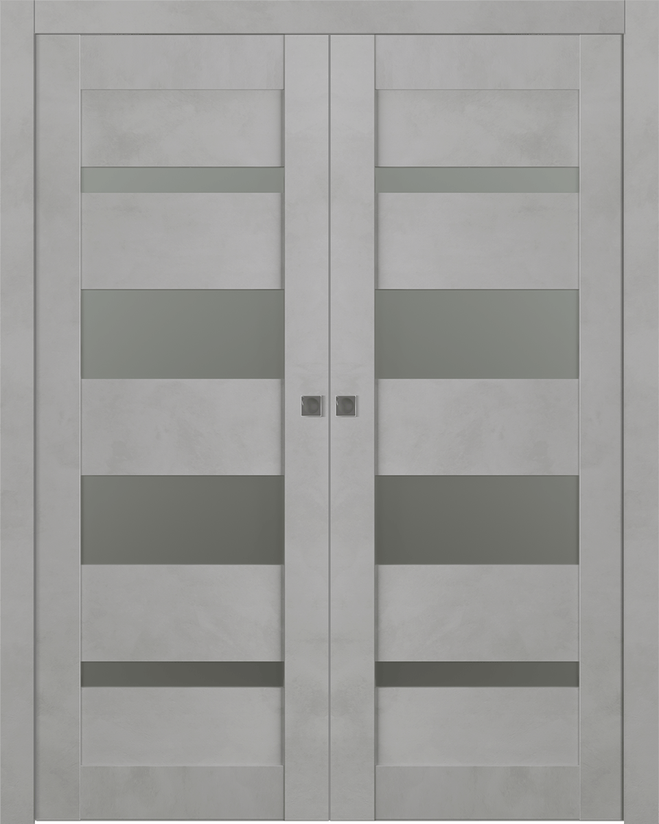 AVON 07-01 VETRO LIGHT URBAN DOUBLE POCKET BELLDINNI MODERN INTERIOR DOOR - 1