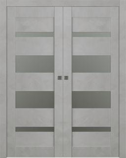 AVON 07-01 VETRO LIGHT URBAN DOUBLE POCKET BELLDINNI MODERN INTERIOR DOOR - 1