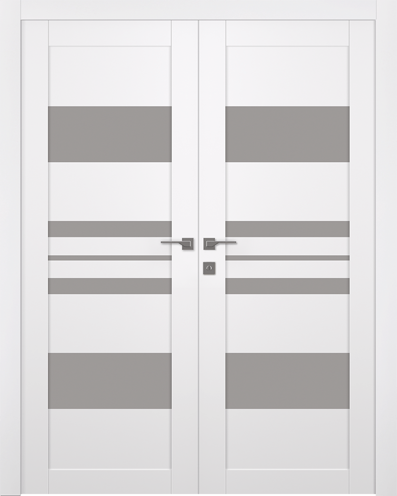ROMI VETRO SNOW WHITE DOUBLE BELLDINNI MODERN INTERIOR DOOR - 1