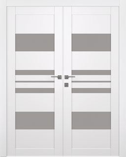 ROMI VETRO SNOW WHITE DOUBLE BELLDINNI MODERN INTERIOR DOOR - 1