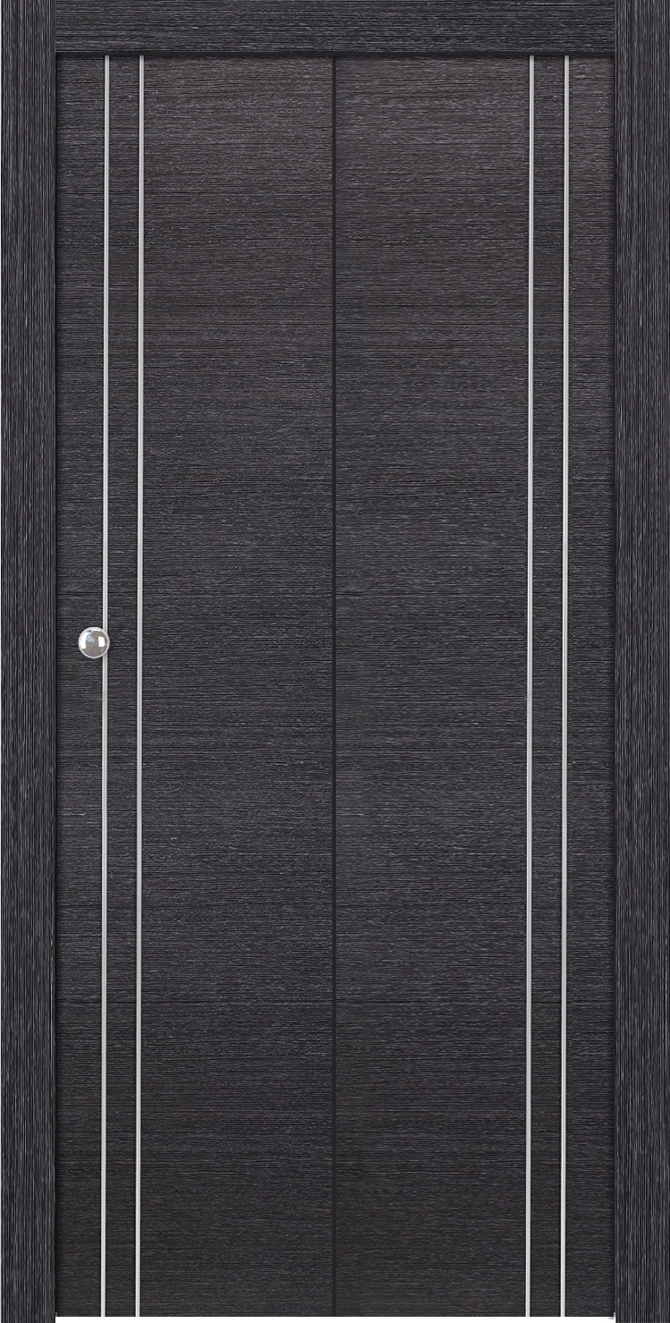 AVANTI 2V BLACK APRICOT BI-FOLD BELLDINNI MODERN INTERIOR DOOR - 1