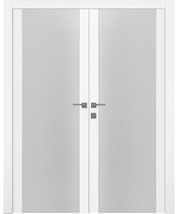 PALLADIO 202 VETRO BIANCO NOBLE DOUBLE BELLDINNI MODERN INTERIOR DOOR - 1