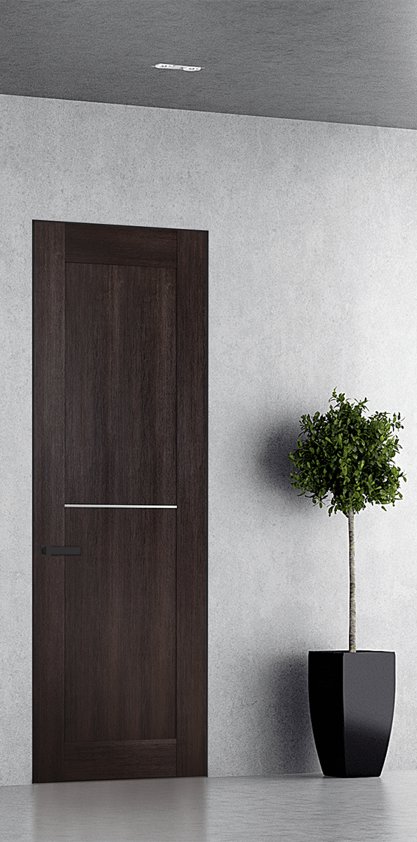 AVON 07 1H VERALINGA OAK INVISIBLE METAL FRAME BELLDINNI MODERN INTERIOR DOOR - 2