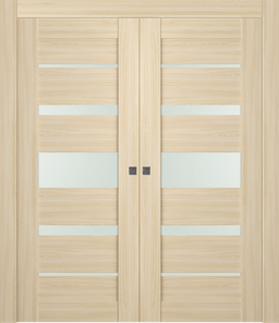 AVON 07-03 VETRO LOIRE ASH DOUBLE POCKET DOORS BELLDINNI MODERN INTERIOR DOOR - 1