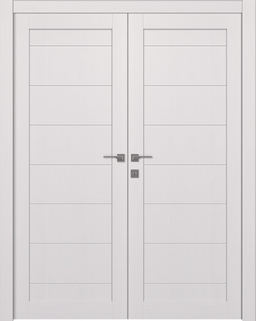 ERMI SNOW WHITE DOUBLE BELLDINNI MODERN INTERIOR DOOR - 1
