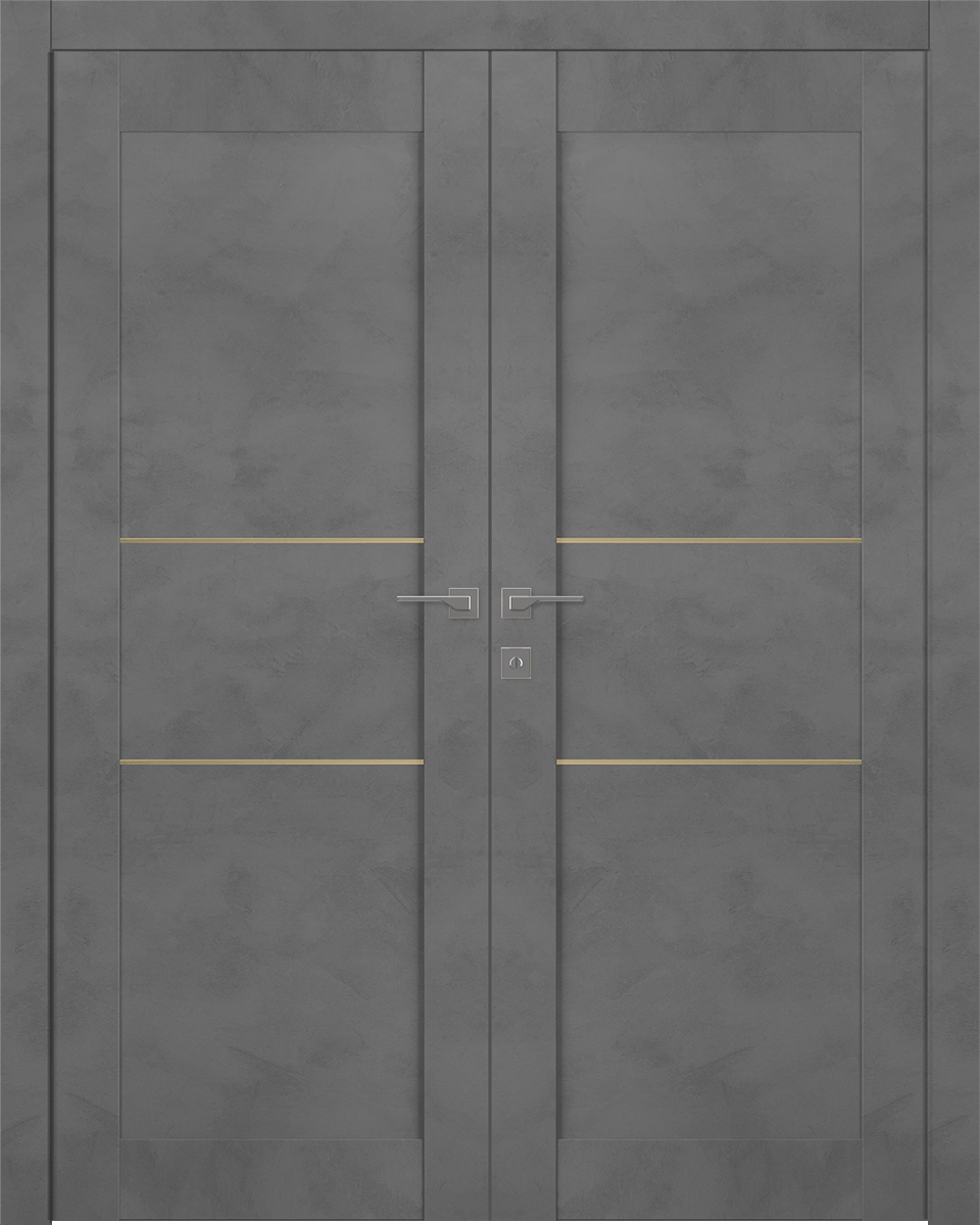 AVON 07 2H GOLD DARK URBAN DOUBLE BELLDINNI MODERN INTERIOR DOOR - 1