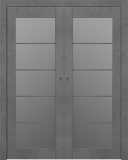 AVON 5 LITE VETRO DARK URBAN DOUBLE POCKET BELLDINNI MODERN INTERIOR DOOR - 1