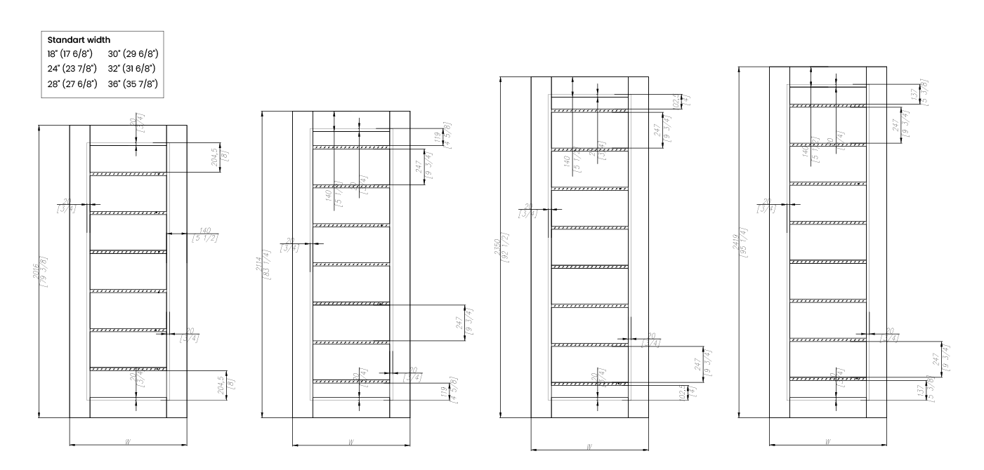 AVON 07-02 VETRO LIGHT URBAN DOUBLE INVISIBLE METAL FRAME BELLDINNI MODERN INTERIOR DOOR - 2