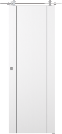OPTIMA 2U BLACK SNOW WHITE BARN DOORS BELLDINNI MODERN INTERIOR DOOR - 1