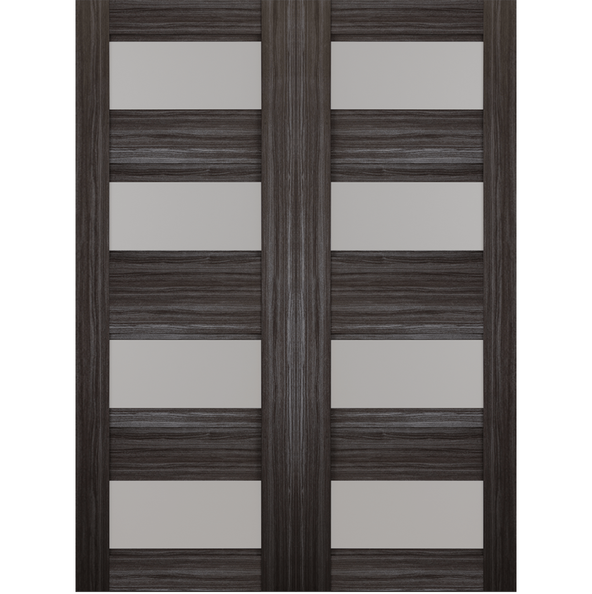 DELLA VETRO GRAY OAK BYPASS BELLDINNI MODERN INTERIOR DOOR - 2