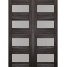DELLA VETRO GRAY OAK BYPASS BELLDINNI MODERN INTERIOR DOOR - 2