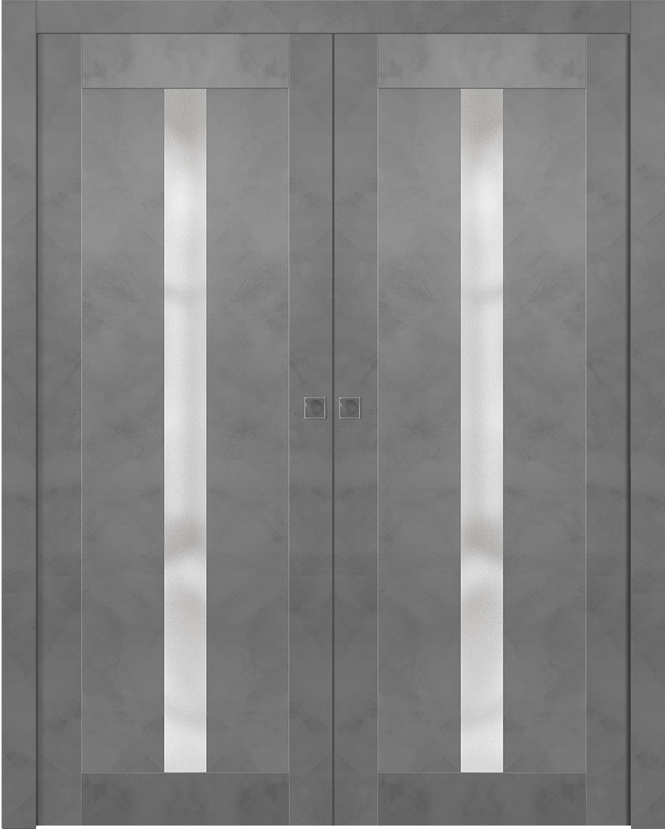 AVON 101 VETRO DARK URBAN DOUBLE POCKET BELLDINNI MODERN INTERIOR DOOR - 1
