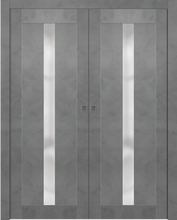 AVON 101 VETRO DARK URBAN DOUBLE POCKET BELLDINNI MODERN INTERIOR DOOR - 1