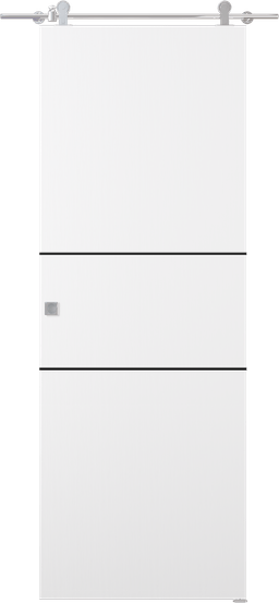 PALLADIO 2H BLACK BIANCO NOBLE DOUBLE BARN DOORS BELLDINNI MODERN INTERIOR DOOR - 1