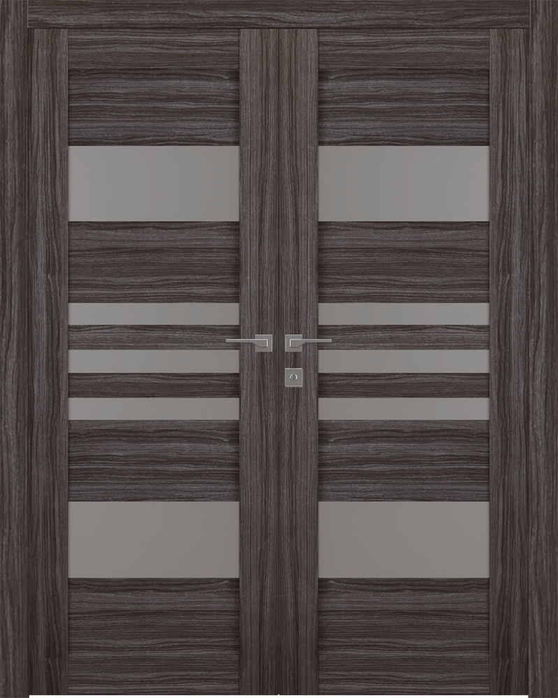 LETI VETRO GRAY OAK DOUBLE BELLDINNI MODERN INTERIOR DOOR - 1