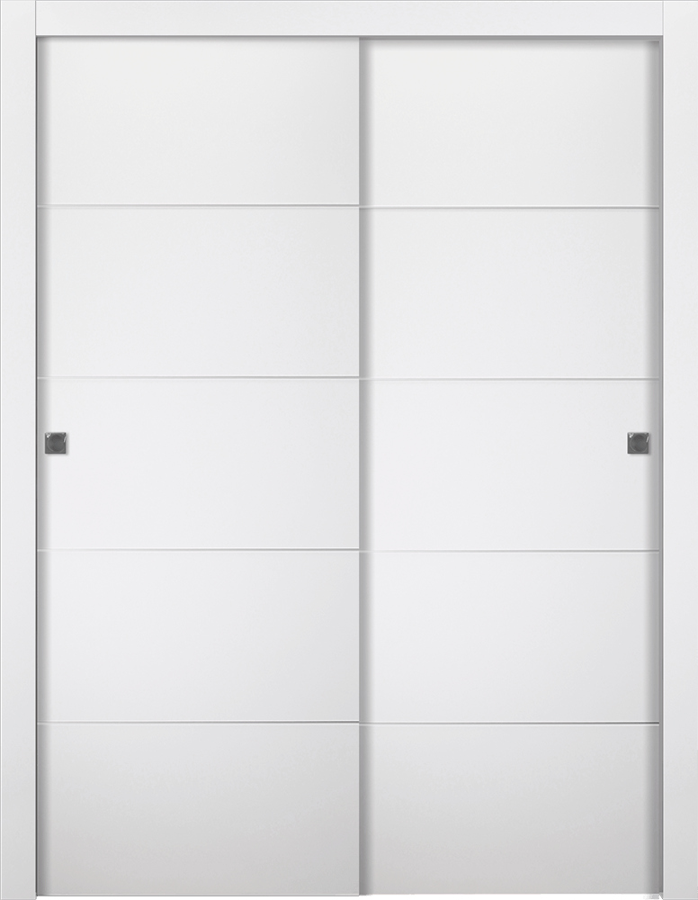 ARVIKA POLAR WHITE BYPASS BELLDINNI MODERN INTERIOR DOOR - 1