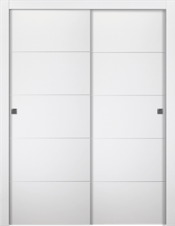 ARVIKA POLAR WHITE BYPASS BELLDINNI MODERN INTERIOR DOOR - 1