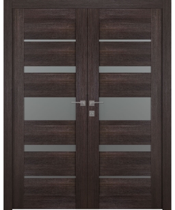 AVON 07-03 VETRO VERALINGA OAK DOUBLE BELLDINNI MODERN INTERIOR DOOR - 1