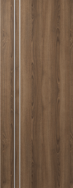 OPTIMA 2V PECAN NUTWOOD SLAB DOORS BELLDINNI MODERN INTERIOR DOOR - 1
