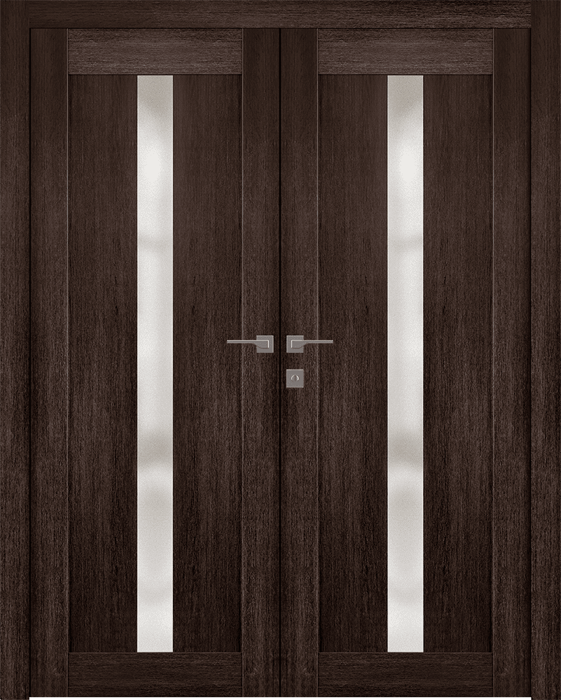 AVON 101 VETRO VERALINGA OAK DOUBLE DOORS BELLDINNI MODERN INTERIOR DOOR - 1