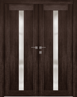 AVON 101 VETRO VERALINGA OAK DOUBLE DOORS BELLDINNI MODERN INTERIOR DOOR - 1