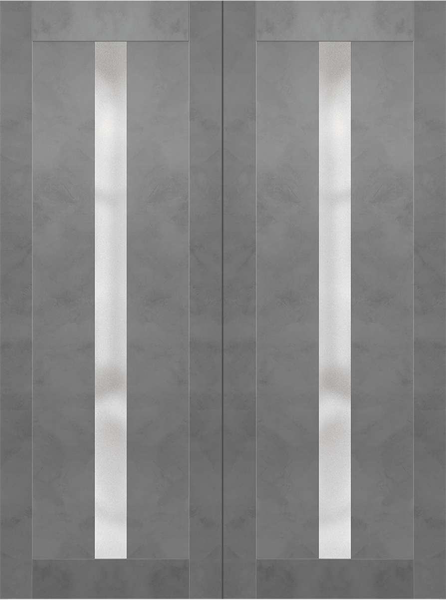 AVON 101 VETRO DARK URBAN DOUBLE BARN DOORS BELLDINNI MODERN INTERIOR DOOR - 2