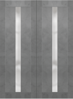 AVON 101 VETRO DARK URBAN DOUBLE BARN DOORS BELLDINNI MODERN INTERIOR DOOR - 2