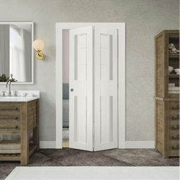 ESTA VETRO BIANCO NOBLE BI-FOLD BELLDINNI MODERN INTERIOR DOOR - 2